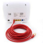 Lot de 5 Câbles Réseau Catégorie 7 Rouge 3m - 10 Gbps avec RJ45