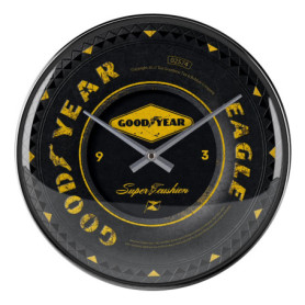Horloge Murale Rétro Goodyear Wheel - Décoration Vintage pour Passionnés de Voitures