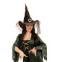 Chapeau de Sorcière Noir avec Tulle pour Halloween