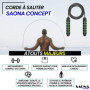 Corde à Sauter Réglable Saona Concept - Idéale pour Crossfit et Fitness - Noir/Vert