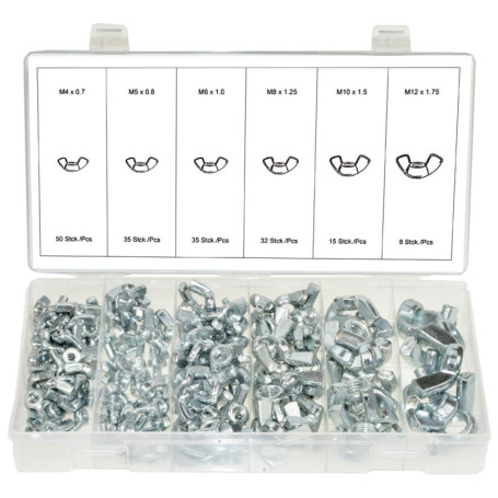 Assortiment de 175 Écrous Papillon M4 à M12 pour Bricolage