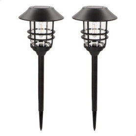 Lot de 2 balises LED solaires AKTIVE pour jardin et terrasses