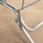 Chaise Longue Pliable AKTIVE avec Coussin - Bain de Soleil Inclinable Bleu