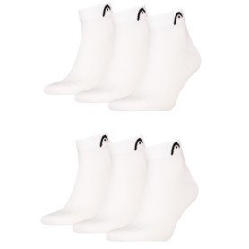 HEAD Lot de 2 Paires de Chaussettes Blanches Quarter Taille 35/38