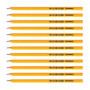 Lot de 12 Crayons à Papier HB Jaunes avec Gomme - OFFICER PRODUCTS