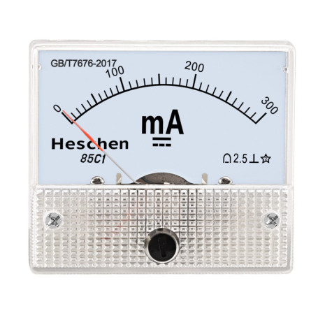HUA Ampèremètre Panneau 300mA - Testeur de Courant DC 0-300mA