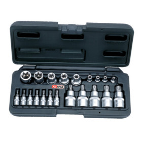 Coffret de Douilles et Embouts Torx KS Tools 21 pièces 1/4" et 1/2"