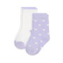 Lot de 2 Chaussettes Bébé en Coton Imprimé Cœurs - Petit Bateau