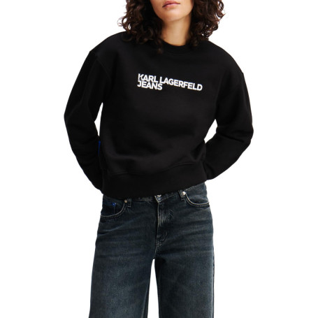 Sweat À Logo Essential Noir pour Femme - KARL LAGERFELD JEANS