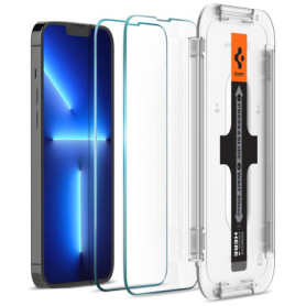 Spigen Glas.tR EZ Fit Verre Trempé pour iPhone 14 Plus et 13 Pro Max - Protection Écran 9H