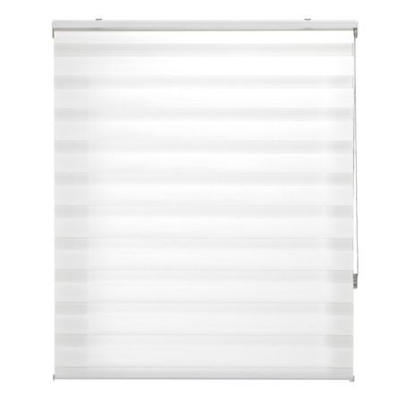 Store Enrouleur Jour et Nuit Élégant 140x180 cm - Blanc