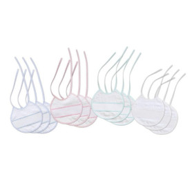 Lot de 12 bavoirs brodables en coton pour bébé