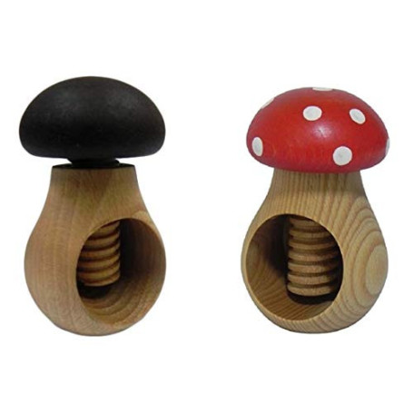 Lot de 2 casse-noix en bois de hêtre naturel - Wooden World