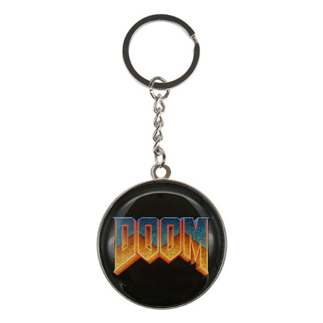 Porte-clés DOOM Logo Classique Noir - Design Rétro