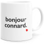 Mug Humoristique 'Bonjour Connard' - Tasse Drôle en Céramique