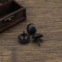Lot de 12 clous décoratifs noirs pour meubles - Style rétro 25x25 mm