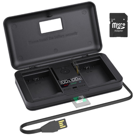 Chargeur USB Dual Slot NP-FZ100 pour Appareils Photo Sony