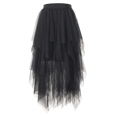 Jupe en Tulle Vintage Mi-Longue pour Femme - Noir