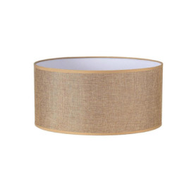 Abat-jour cylindrique en jute marron pour luminaires rustiques