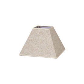 Abat-jour pyramide en lin beige pour ampoule E27 - Décoration moderne