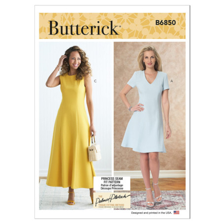 Robe Butterick B6850A pour Femme - Tailles 34 à 50