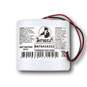BATSÉCUR Pile Alarme BAT6416222 Compatible Delta Dore 3.6V 26Ah