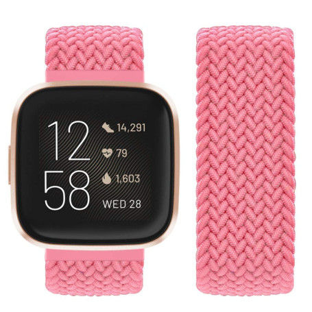 Bracelet de Remplacement Vozehui pour Fitbit Versa et Versa 2 - Nylon Souple et Respirant