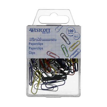 Lot de 100 trombones multicolores Westcott 26 mm - Boîte pratique pour bureau et maison 4,29 €