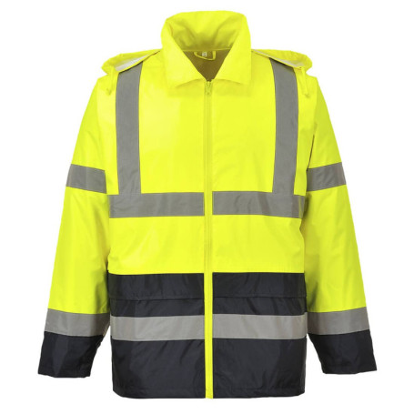 Veste de pluie Hi-Vis bicolore Portwest Jaune/Noir 4XL