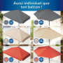 Parasol de Balcon Semi-Circulaire EASYmaxx avec Manivelle - Protection UV 40+