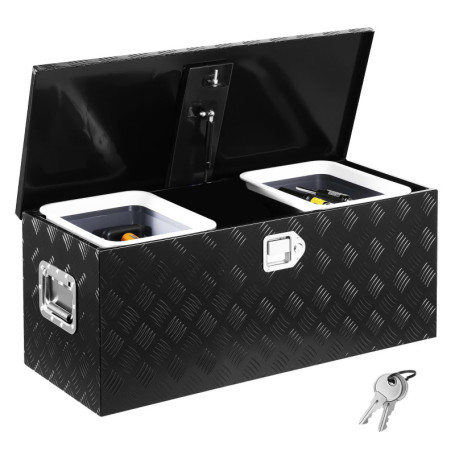 Coffre de benne VEVOR en aluminium avec étagères coulissantes - 899 x 370 x 370 mm