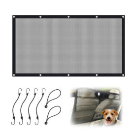 Filet de Séparation pour Chien - 115 x 62 cm avec Corde et Crochets