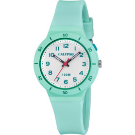 Montre Analogique Calypso Mixte avec Bracelet en Polycarbonate Vert
