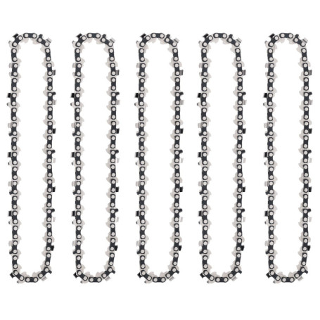 Yweller Lot de 5 Chaînes de Tronçonneuse 1/4" LP - Mini Chaînes de Rechange 15 cm
