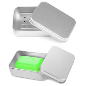 Boîte à Savon en Aluminium YPYMOD avec Égouttoir Amovible - Lot de 2