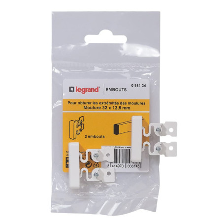 Embouts Legrand pour moulure 32x12,5mm - Pack de 2