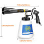 CHOLANG Pistolet de nettoyage à air comprimé - Tuyau de vidange en métal - Pistolet à air comprimé efficace avec réservoir d'eau