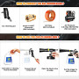 CHOLANG Pistolet de nettoyage à air comprimé - Tuyau de vidange en métal - Pistolet à air comprimé efficace avec réservoir d'eau