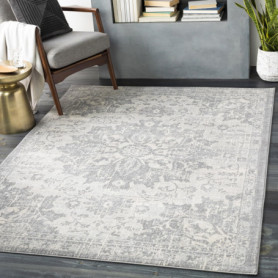 Tapis Vintage Bohème Livabliss 130 x 180 cm - Gris et Ivoire