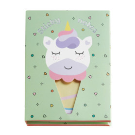 Back2Fun Lot de 10 Blocs de Notes Adhésives Licornes Kawaii - 250 Feuilles Colorées