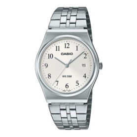 Montre Casio Homme MTP-B145D-7BVDF - Cadran Blanc et Bracelet Argent