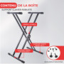 Support Piano Réglable Pyle - Stabilité Maximale pour Clavier Électronique