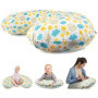 Coussin de Grossesse et d'Allaitement Mobiclinic - Forme U, 100% Coton, Housse Amovible