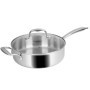 Sauteuse Inox RAPSODY 24 cm avec Couvercle en Verre