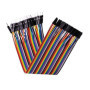 Connecteurs Dupont Mâle à Femelle - 40 Fils Multicolores