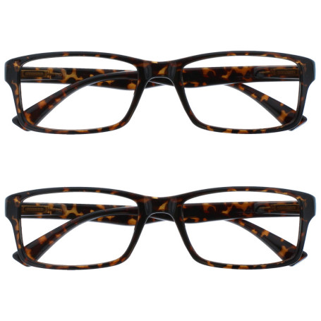 Pack de 2 Lunettes de Lecture Marron Écaille pour Hommes et Femmes - OPULIZE