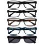 Pack de Lunettes de Lecture Élégantes OPULIZE - 5 Paires Unisexe avec Lecteur Soleil