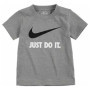 T-Shirt Nike Swoosh JDI Gris pour Enfant - Manches Courtes 3-4 Ans