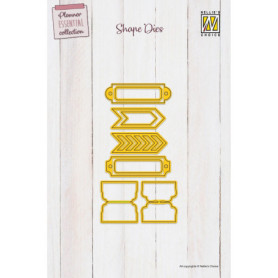 Matrice de Découpe Nellie's Choice pour Scrapbooking - 9 Pcs - Intercalaires et Étiquettes