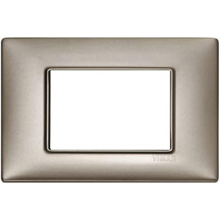 Plaque Murale Triple VIMAR en Nickel Nacré - Modèle Plana 14653.74